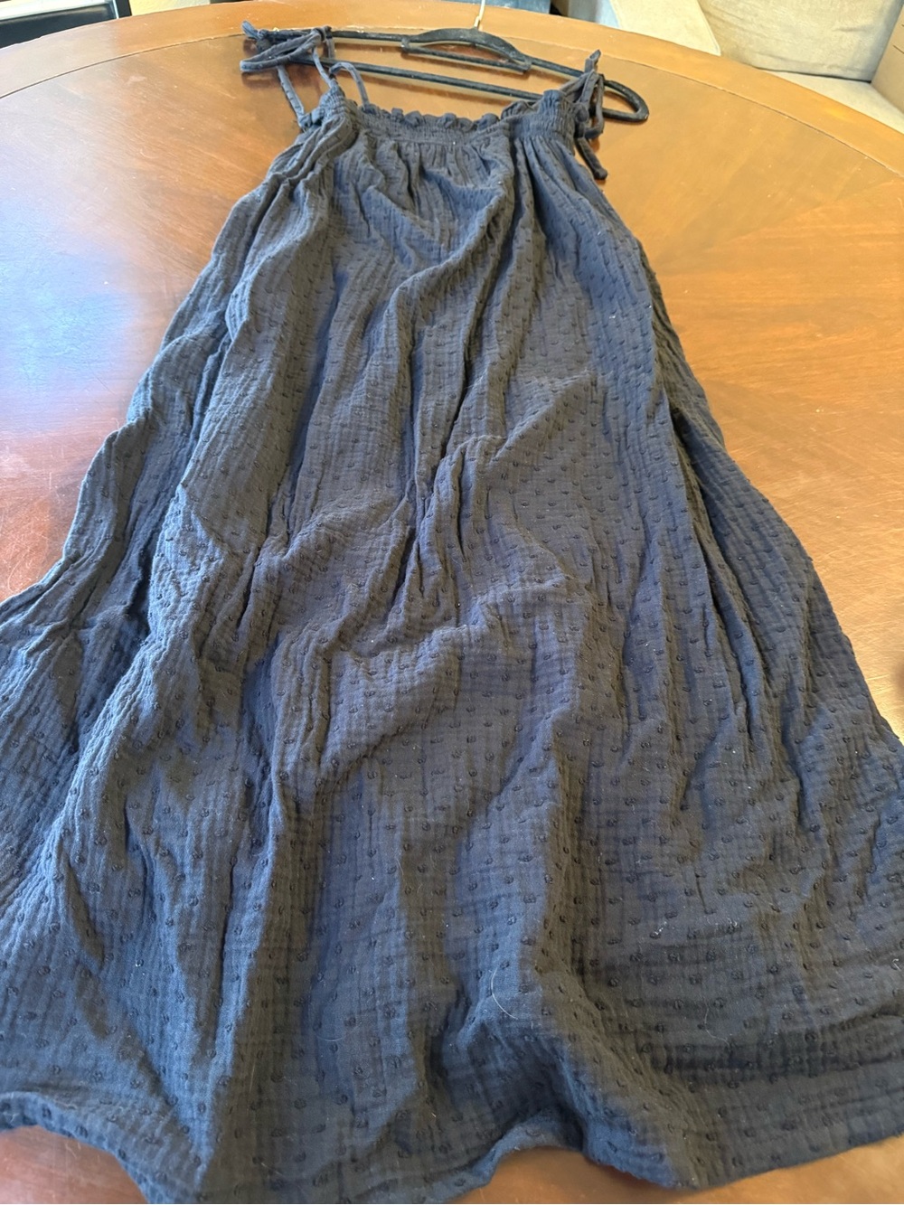 Forever 21 Navy Textured A-Line Skirt